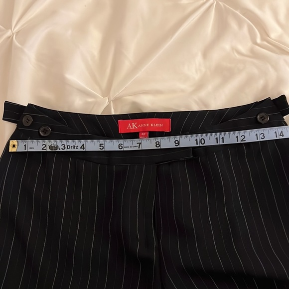 Anne Klein 2 piece pinstripe black suit 2P with 4P pants - Picture 10 of 16